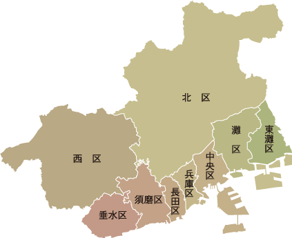 神戸市内のマップ